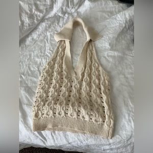 Knit halter top